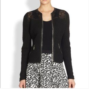 Rebecca Taylor Jacket Back Leather Lace Nightwear